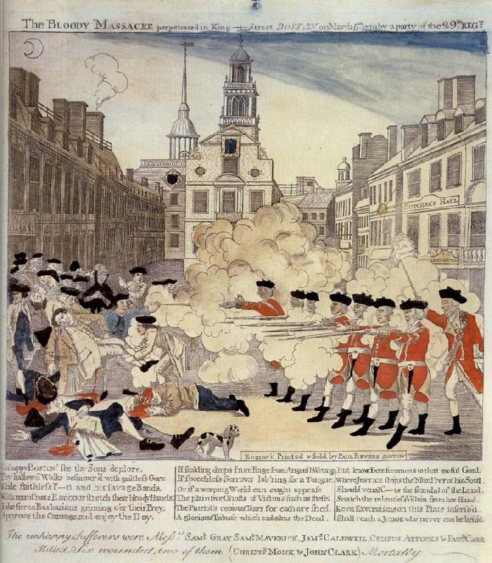 Paul Revere Le massacre de Boston Germany oil painting art